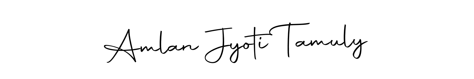 You can use this online signature creator to create a handwritten signature for the name Amlan Jyoti Tamuly. This is the best online autograph maker. Amlan Jyoti Tamuly signature style 10 images and pictures png