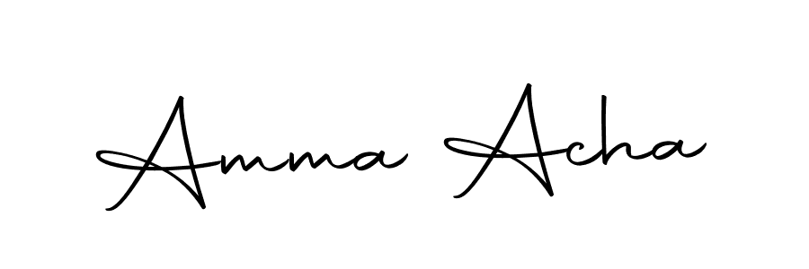 Design your own signature with our free online signature maker. With this signature software, you can create a handwritten (Autography-DOLnW) signature for name Amma Acha. Amma Acha signature style 10 images and pictures png