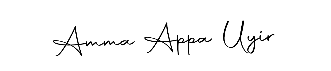 Use a signature maker to create a handwritten signature online. With this signature software, you can design (Autography-DOLnW) your own signature for name Amma Appa Uyir. Amma Appa Uyir signature style 10 images and pictures png