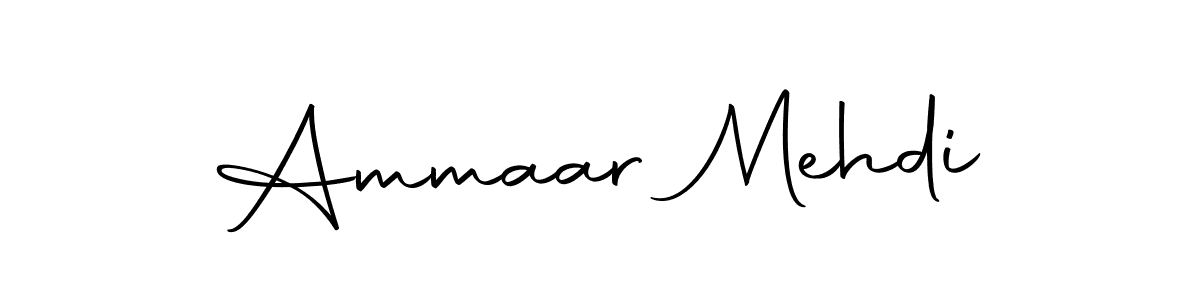 How to make Ammaar Mehdi name signature. Use Autography-DOLnW style for creating short signs online. This is the latest handwritten sign. Ammaar Mehdi signature style 10 images and pictures png