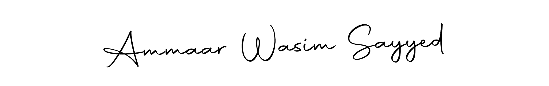 Make a beautiful signature design for name Ammaar Wasim Sayyed. With this signature (Autography-DOLnW) style, you can create a handwritten signature for free. Ammaar Wasim Sayyed signature style 10 images and pictures png