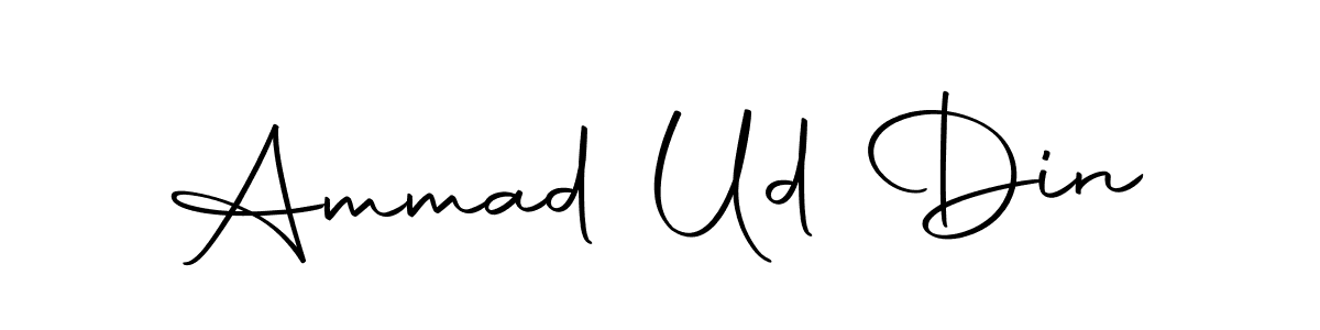 How to make Ammad Ud Din name signature. Use Autography-DOLnW style for creating short signs online. This is the latest handwritten sign. Ammad Ud Din signature style 10 images and pictures png