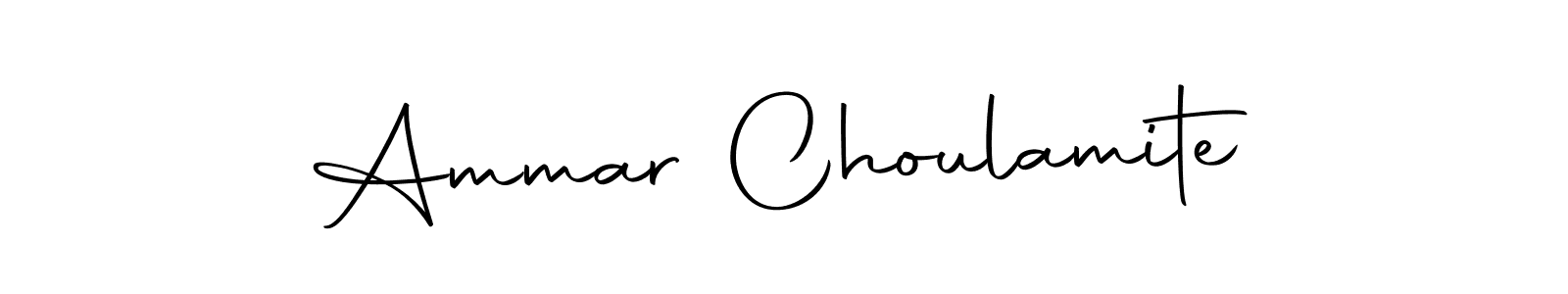 How to make Ammar Choulamite signature? Autography-DOLnW is a professional autograph style. Create handwritten signature for Ammar Choulamite name. Ammar Choulamite signature style 10 images and pictures png