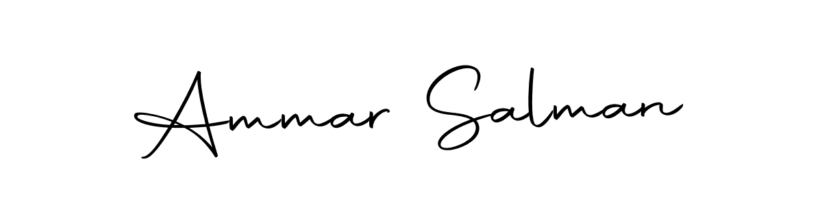 This is the best signature style for the Ammar Salman name. Also you like these signature font (Autography-DOLnW). Mix name signature. Ammar Salman signature style 10 images and pictures png