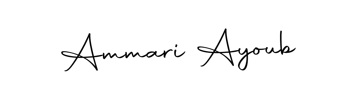 How to make Ammari Ayoub name signature. Use Autography-DOLnW style for creating short signs online. This is the latest handwritten sign. Ammari Ayoub signature style 10 images and pictures png