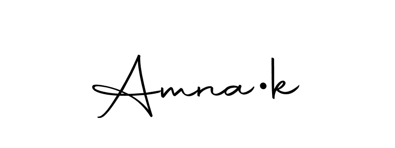 How to make Amna•k name signature. Use Autography-DOLnW style for creating short signs online. This is the latest handwritten sign. Amna•k signature style 10 images and pictures png