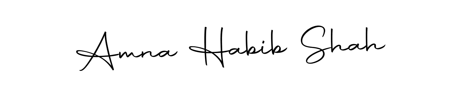 The best way (Autography-DOLnW) to make a short signature is to pick only two or three words in your name. The name Amna Habib Shah include a total of six letters. For converting this name. Amna Habib Shah signature style 10 images and pictures png
