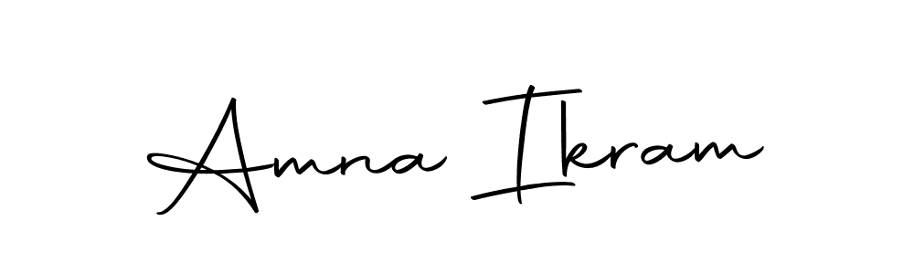 Design your own signature with our free online signature maker. With this signature software, you can create a handwritten (Autography-DOLnW) signature for name Amna Ikram. Amna Ikram signature style 10 images and pictures png
