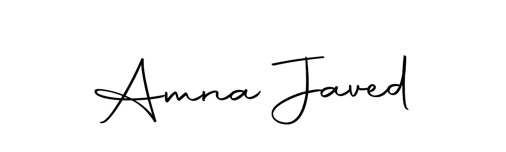 Create a beautiful signature design for name Amna Javed. With this signature (Autography-DOLnW) fonts, you can make a handwritten signature for free. Amna Javed signature style 10 images and pictures png