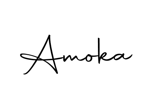 How to make Amoka signature? Autography-DOLnW is a professional autograph style. Create handwritten signature for Amoka name. Amoka signature style 10 images and pictures png