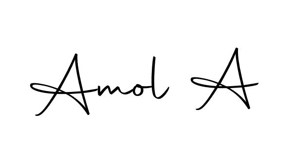 Use a signature maker to create a handwritten signature online. With this signature software, you can design (Autography-DOLnW) your own signature for name Amol A. Amol A signature style 10 images and pictures png