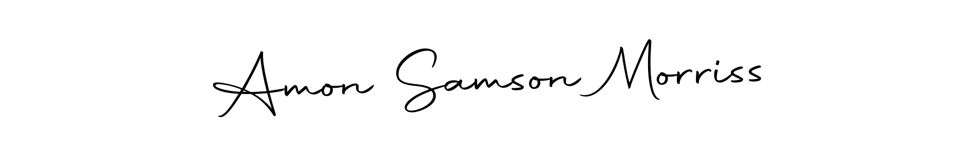 How to make Amon Samson Morriss name signature. Use Autography-DOLnW style for creating short signs online. This is the latest handwritten sign. Amon Samson Morriss signature style 10 images and pictures png