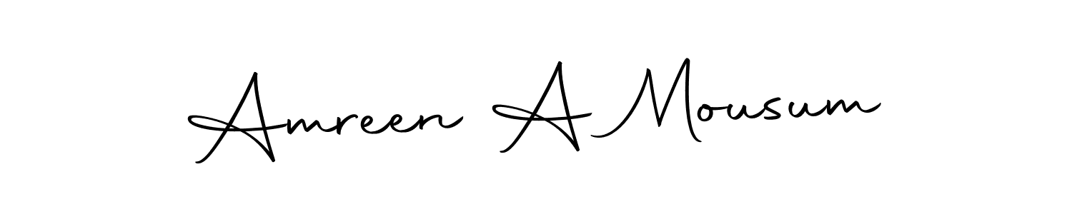This is the best signature style for the Amreen A Mousum name. Also you like these signature font (Autography-DOLnW). Mix name signature. Amreen A Mousum signature style 10 images and pictures png