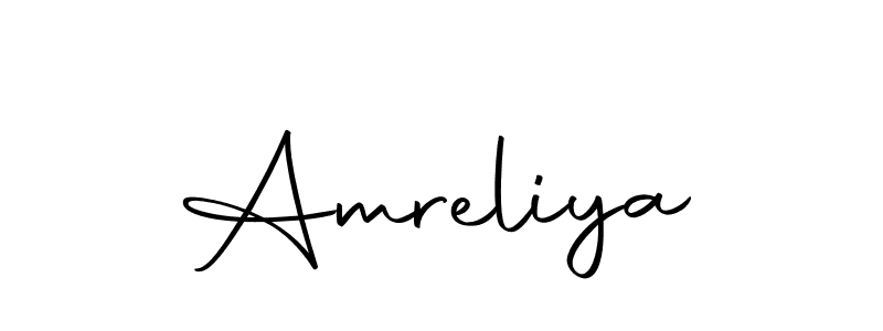 How to make Amreliya name signature. Use Autography-DOLnW style for creating short signs online. This is the latest handwritten sign. Amreliya signature style 10 images and pictures png