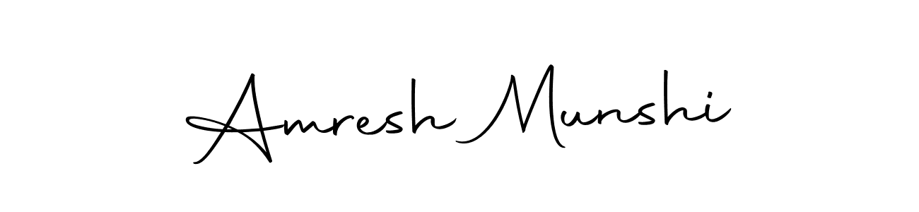 How to make Amresh Munshi name signature. Use Autography-DOLnW style for creating short signs online. This is the latest handwritten sign. Amresh Munshi signature style 10 images and pictures png