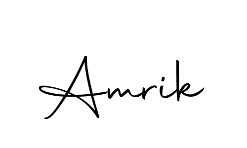 Design your own signature with our free online signature maker. With this signature software, you can create a handwritten (Autography-DOLnW) signature for name Amrik. Amrik signature style 10 images and pictures png