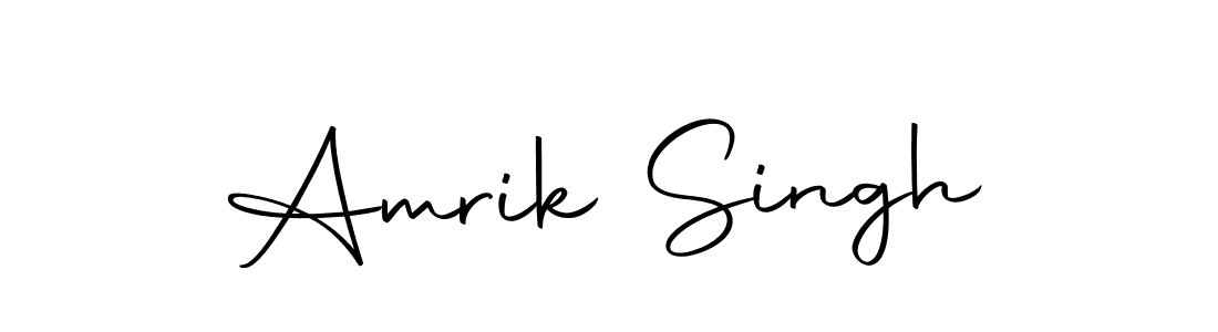 How to make Amrik Singh name signature. Use Autography-DOLnW style for creating short signs online. This is the latest handwritten sign. Amrik Singh signature style 10 images and pictures png