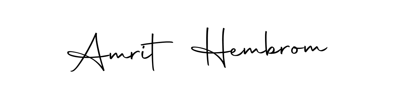Design your own signature with our free online signature maker. With this signature software, you can create a handwritten (Autography-DOLnW) signature for name Amrit Hembrom. Amrit Hembrom signature style 10 images and pictures png