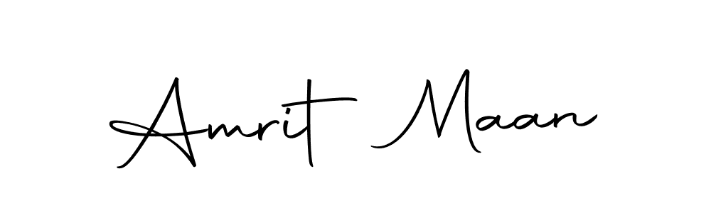 How to make Amrit Maan name signature. Use Autography-DOLnW style for creating short signs online. This is the latest handwritten sign. Amrit Maan signature style 10 images and pictures png