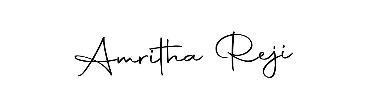 Make a beautiful signature design for name Amritha Reji. Use this online signature maker to create a handwritten signature for free. Amritha Reji signature style 10 images and pictures png