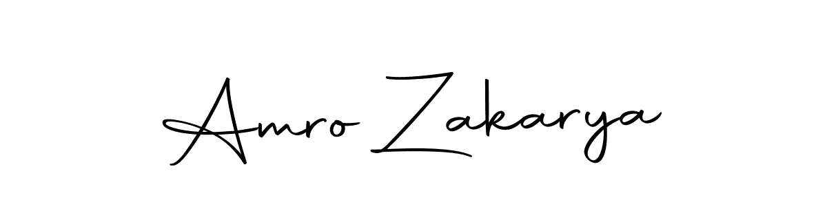 Design your own signature with our free online signature maker. With this signature software, you can create a handwritten (Autography-DOLnW) signature for name Amro Zakarya. Amro Zakarya signature style 10 images and pictures png