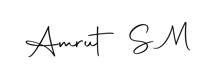 Make a beautiful signature design for name Amrut S M. With this signature (Autography-DOLnW) style, you can create a handwritten signature for free. Amrut S M signature style 10 images and pictures png