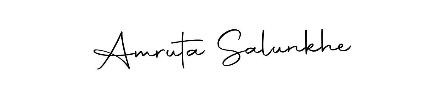 Design your own signature with our free online signature maker. With this signature software, you can create a handwritten (Autography-DOLnW) signature for name Amruta Salunkhe. Amruta Salunkhe signature style 10 images and pictures png