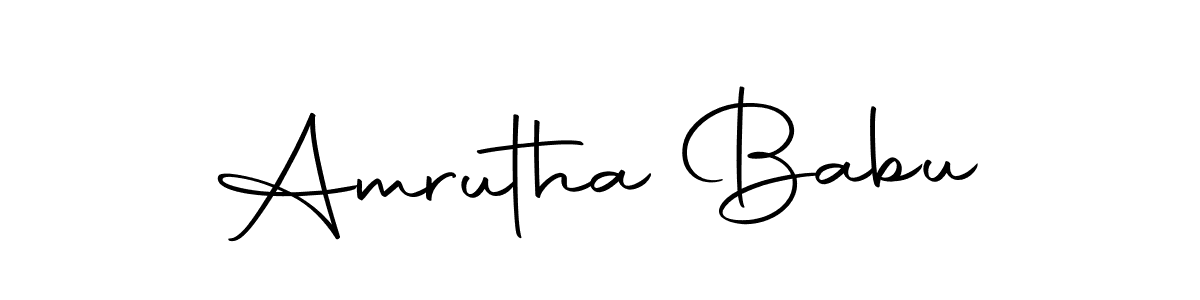 You should practise on your own different ways (Autography-DOLnW) to write your name (Amrutha Babu) in signature. don't let someone else do it for you. Amrutha Babu signature style 10 images and pictures png