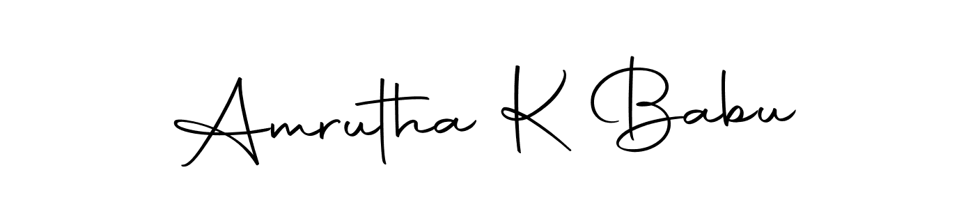 Make a beautiful signature design for name Amrutha K Babu. With this signature (Autography-DOLnW) style, you can create a handwritten signature for free. Amrutha K Babu signature style 10 images and pictures png