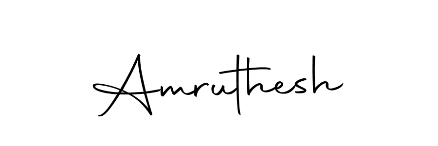 Create a beautiful signature design for name Amruthesh. With this signature (Autography-DOLnW) fonts, you can make a handwritten signature for free. Amruthesh signature style 10 images and pictures png