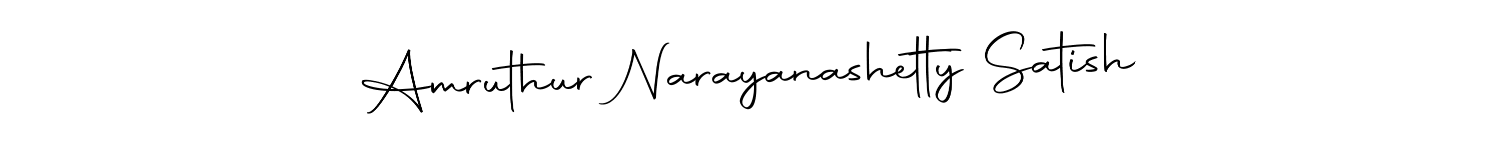 Create a beautiful signature design for name Amruthur Narayanashetty Satish. With this signature (Autography-DOLnW) fonts, you can make a handwritten signature for free. Amruthur Narayanashetty Satish signature style 10 images and pictures png