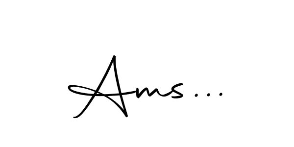 Make a beautiful signature design for name Ams.... Use this online signature maker to create a handwritten signature for free. Ams... signature style 10 images and pictures png