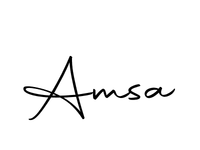 Use a signature maker to create a handwritten signature online. With this signature software, you can design (Autography-DOLnW) your own signature for name Amsa. Amsa signature style 10 images and pictures png