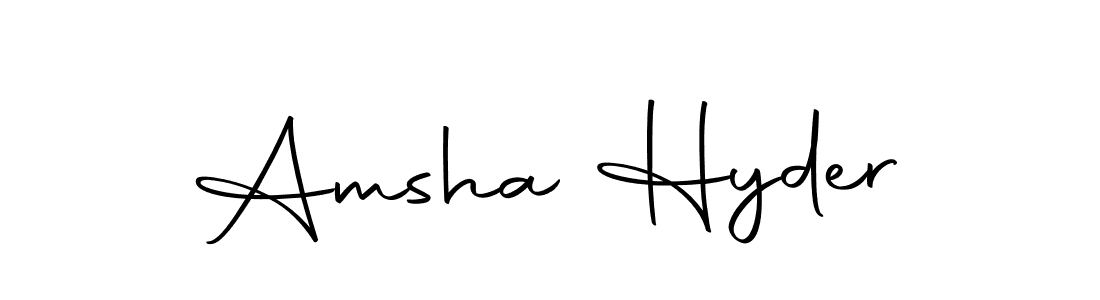 Similarly Autography-DOLnW is the best handwritten signature design. Signature creator online .You can use it as an online autograph creator for name Amsha Hyder. Amsha Hyder signature style 10 images and pictures png