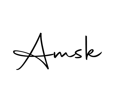 Make a beautiful signature design for name Amsk. Use this online signature maker to create a handwritten signature for free. Amsk signature style 10 images and pictures png