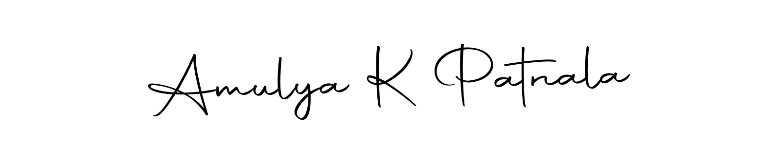 Make a beautiful signature design for name Amulya K Patnala. With this signature (Autography-DOLnW) style, you can create a handwritten signature for free. Amulya K Patnala signature style 10 images and pictures png