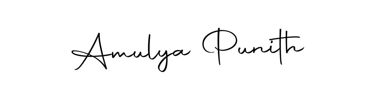Make a beautiful signature design for name Amulya Punith. Use this online signature maker to create a handwritten signature for free. Amulya Punith signature style 10 images and pictures png
