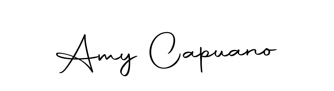 How to make Amy Capuano name signature. Use Autography-DOLnW style for creating short signs online. This is the latest handwritten sign. Amy Capuano signature style 10 images and pictures png