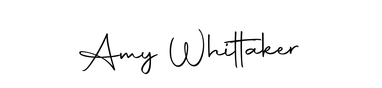 How to make Amy Whittaker name signature. Use Autography-DOLnW style for creating short signs online. This is the latest handwritten sign. Amy Whittaker signature style 10 images and pictures png