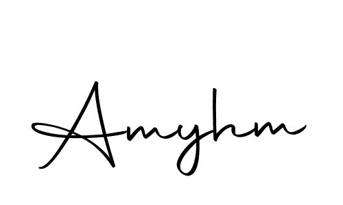 How to make Amyhm name signature. Use Autography-DOLnW style for creating short signs online. This is the latest handwritten sign. Amyhm signature style 10 images and pictures png