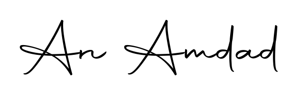 You should practise on your own different ways (Autography-DOLnW) to write your name (An Amdad) in signature. Don't let someone else do it for you. An Amdad signature style 10 images and pictures png