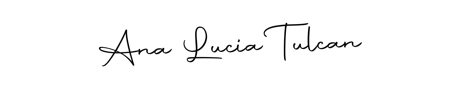 How to make Ana Lucia Tulcan name signature. Use Autography-DOLnW style for creating short signs online. This is the latest handwritten sign. Ana Lucia Tulcan signature style 10 images and pictures png