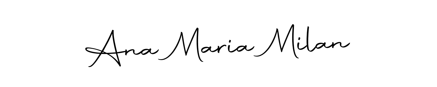 Ana Maria Milan stylish signature style. Best Handwritten Sign (Autography-DOLnW) for my name. Handwritten Signature Collection Ideas for my name Ana Maria Milan. Ana Maria Milan signature style 10 images and pictures png