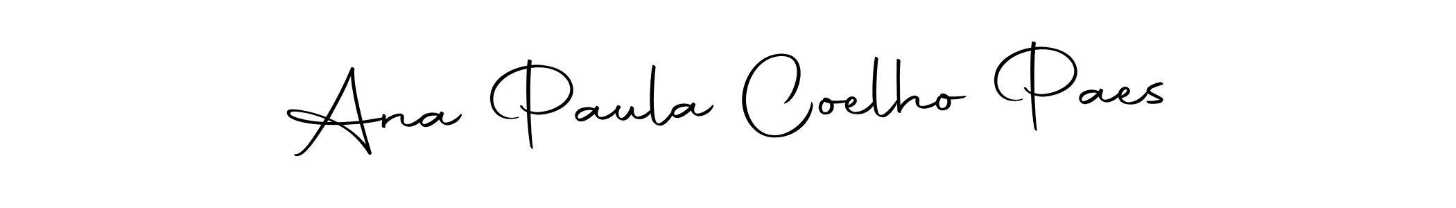 Make a short Ana Paula Coelho Paes signature style. Manage your documents anywhere anytime using Autography-DOLnW. Create and add eSignatures, submit forms, share and send files easily. Ana Paula Coelho Paes signature style 10 images and pictures png