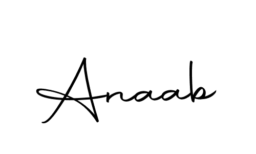 The best way (Autography-DOLnW) to make a short signature is to pick only two or three words in your name. The name Anaab include a total of six letters. For converting this name. Anaab signature style 10 images and pictures png