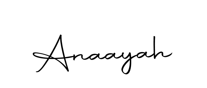 Design your own signature with our free online signature maker. With this signature software, you can create a handwritten (Autography-DOLnW) signature for name Anaayah. Anaayah signature style 10 images and pictures png