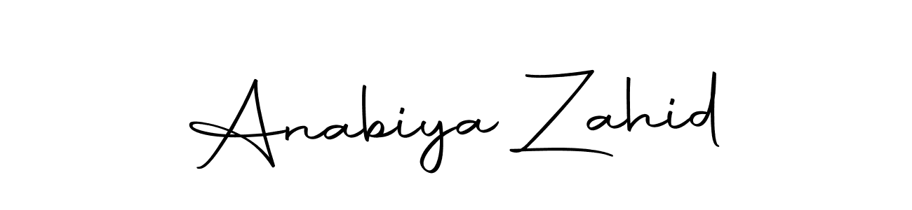 Create a beautiful signature design for name Anabiya Zahid. With this signature (Autography-DOLnW) fonts, you can make a handwritten signature for free. Anabiya Zahid signature style 10 images and pictures png