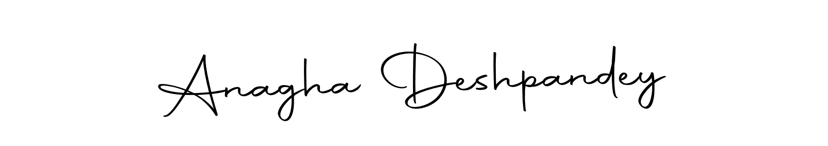 Create a beautiful signature design for name Anagha Deshpandey. With this signature (Autography-DOLnW) fonts, you can make a handwritten signature for free. Anagha Deshpandey signature style 10 images and pictures png