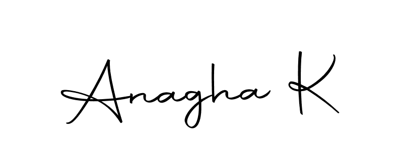 How to make Anagha K signature? Autography-DOLnW is a professional autograph style. Create handwritten signature for Anagha K name. Anagha K signature style 10 images and pictures png