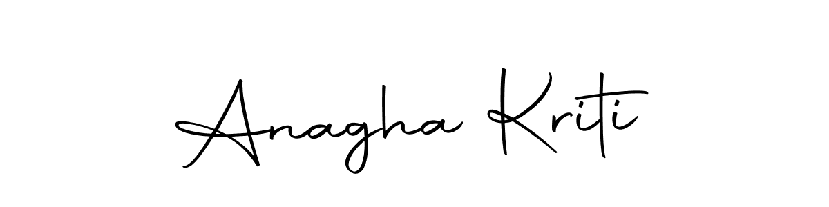 Make a short Anagha Kriti signature style. Manage your documents anywhere anytime using Autography-DOLnW. Create and add eSignatures, submit forms, share and send files easily. Anagha Kriti signature style 10 images and pictures png